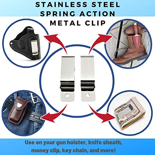 EZXtend Heavy Duty Knife Sheath Clip and DIY Gun Holster Belt Clip Gun Accessories
