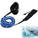 Tagvo Sup Leash Coiled 10' Super Strong 7mm Cord with Waterproof Waist Pouch, Comfortable Padded Neoprene Ankle Cuff Stand up Paddle Board Leash with Double Swivels Anti-rust, Flexible Surfboard Leash