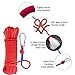 BRYUBR Rock Climbing Rope, Magnet Fishing Rope with Carabiner, 6mm/8mmx20M(65ft) Nylon Rope Safe and Durable, All Purpose High Strength Braid Rope fit for Indoor/Outdoor Sports