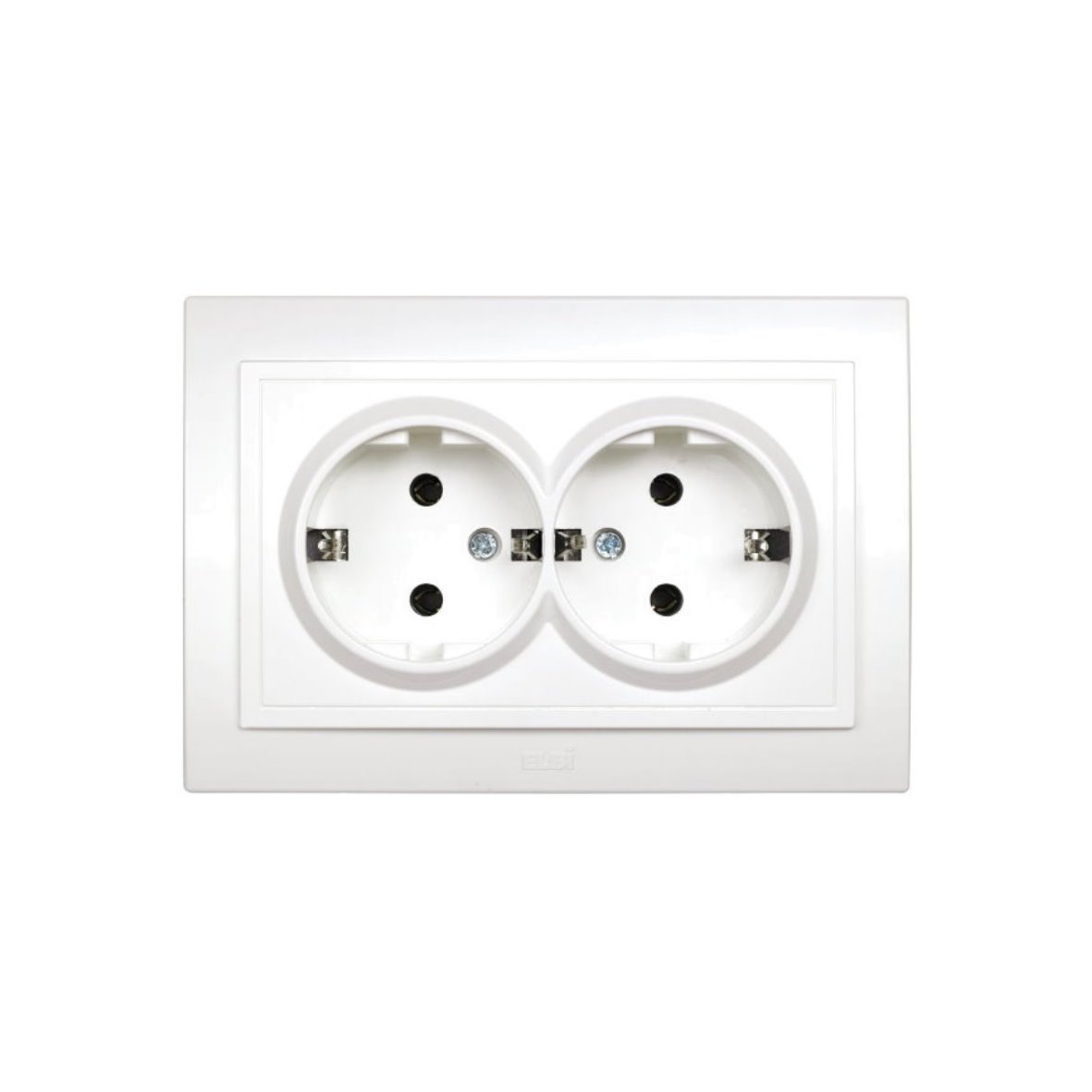 el-bi ZENA Natural Switch Series, Flush-Mounted Installation, Switches, Series, Outlet Socket White, 500-010200-907