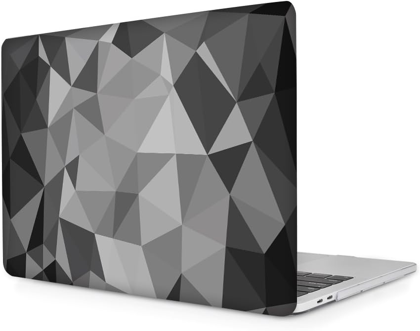 TwoL Hard Case Cover for MacBook Pro 13 2017 2016 (A1706/A1708), Grey Crystal