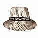 Windy City Novelties - New Year’s Eve 2023 LED Light Up Silver Sequin Fedora Party Hat | New Year’s Eve Party Supplies NYE Party Favors Cosplay Birthdays Weddings Roaring 20s Great Gatsby Decor