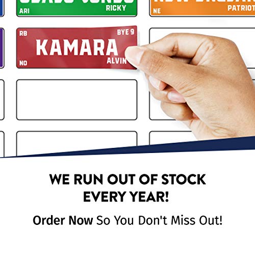 Joyousa Fantasy Football Draft Board 2019 Kit with Player Labels - Extra Large - 14 Teams and 480 Name Stickers