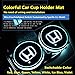 LED Car Cup Holder Lights, Car Logo Coaster with 7 Colors Changing USB Charging Mat, Luminescent Cup Pad Interior Atmosphere Lamp Decoration Light for Honda (2 PCS)