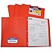 C-Line Two-Pocket Heavyweight Poly Portfolio with Prongs, For Letter Size Papers, Includes Business Card Slot, 1 Case of 25 Portfolios, Orange (33962-25)