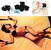 Bindinclined BDSM Bondage Bed Restraints Restraining Straps and Cuffs Set for Couples Sex Play. Adjustable Bondageromance Handcuffs Kit