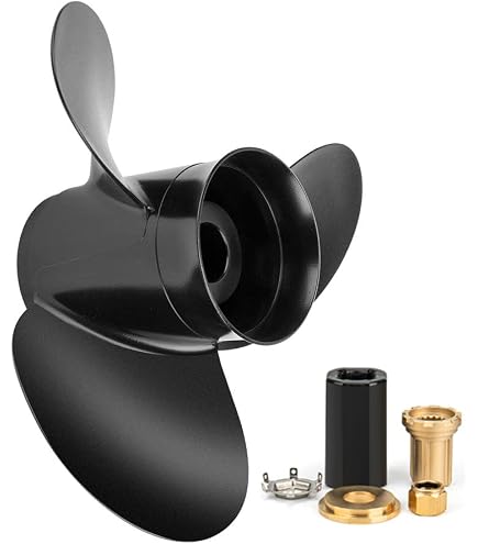 SOLAS Amita 4-Blade Aluminum Propeller - Right Hand Rotation, Model AL 4B 10 7 RH For Outboard Motors