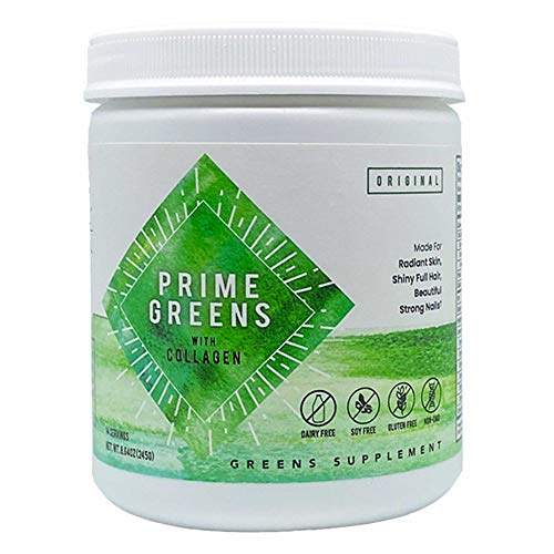 Prime Greens with Collagen Premium Green Superfood Powder for