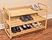 BirdRock Home 3-Tier Bamboo Shoe Rack | Environmentally Friendly | Fits 9-12 Shoes