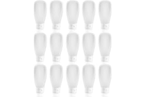 COSITINA 15 Pack 100ml/3.4oz Plastic Squeeze Bottles Travel Tubes Cosmetic Soft Makeup Toiletry Containers with Flip Cap for Facial Cleanser Body Bath Shower Gel Lotion Cream Shampoo