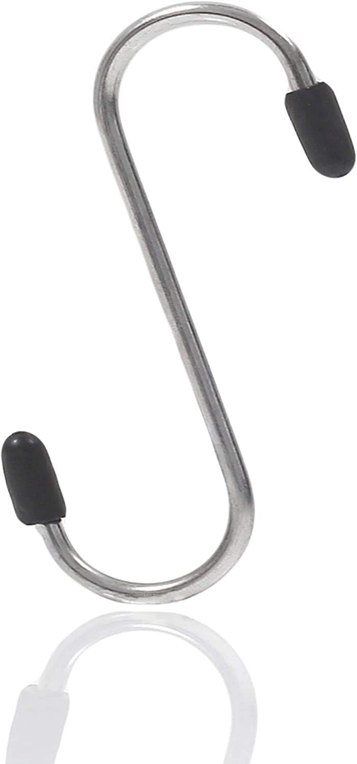 A1SONIC® S Hooks Hanging Storage Hooks Hangers Pack of 6 with Rubber