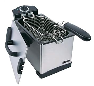 Zephir ZHC528 Solo Independiente 2.5L 1400W Negro, Plata - Freidora (2,5