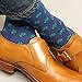 Sock Habit Mens Colorful Patterned Dress Socks - 4 Pair - Blue Green Puple Grey