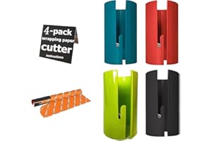 UVCITY 4 Pack Wrapping Paper Cutter Knife, Gift Wrap Cutter,kraft paper roll slitting machine, creative holiday paper roll cutting machine, easy sliding packaging paper cutting tool