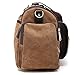 Zebella Men Canvas Leather Travel Duffel Tote Sports Shoulder Bag