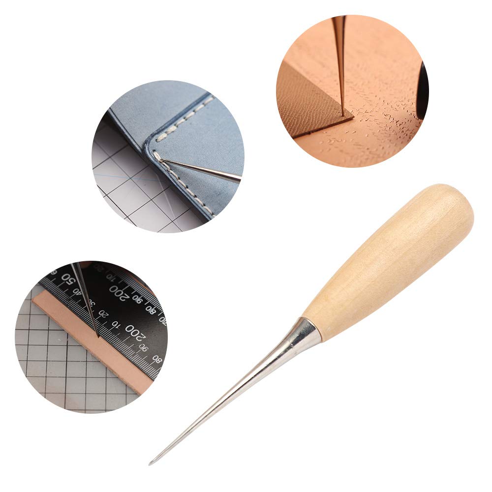 WUTA Leather Craft Awl Tools Leather Hole Punch Tool Sewing Punching