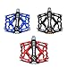 Pair Bicycle Pedal,GEEDIAR Aluminum Alloy Mountain Bike Pedal Super Light Stable Plate (Red) with Free Bike Underwear