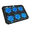 TECKNET-Laptop-and-Notebook-Cooling-Pad-6-Fans-Laptop-Cooler-at-1400-RPM-and-Blue-LED-fits-up-to-19 TECKNET Laptop Cooling Pad Laptop Cooler with 6 Ultra Quiet Cooling Fan at 1400 RPM Rapid Cooling, Adjustable Height…