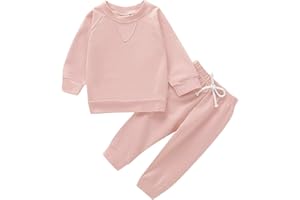 Happy Town Fall Outfits for Toddler Girl Boy Long Sleeve Top and Long Pants Set Toddler Sweatsuits