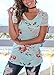 2017 Women's Spring Summer Floral Print Striped Short Sleeve T Shirts Loose Casual Tops,Green,Medium