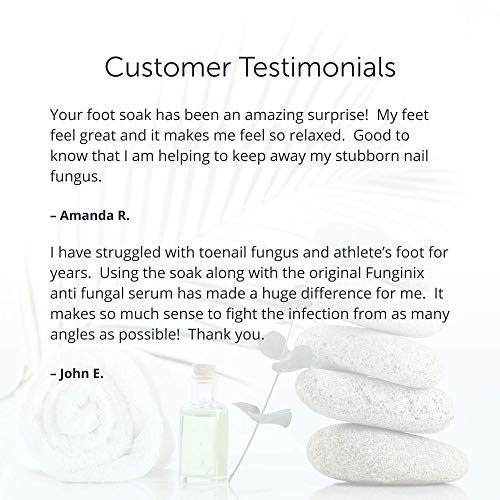FUNGINIX FOOT SOAK - Soothes Tired Feet With Tea Tree Oil, Himalayan Sea Salt, and Essential Oils, Treats Toenail Fungus, Athletes Foot, Foot Odor (1 Pound)