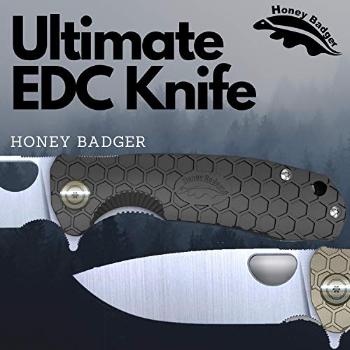 Western Active Honey Badger Small Pocket Knife, EDC Drop Point Folding
