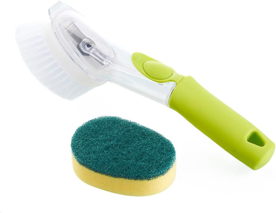 FastEngle Washing Pot Wash Tool Pan Dish Bowl Brush Scrubber Cleaning Brushes with Dishwashing and Handle Decontamination Cleaner