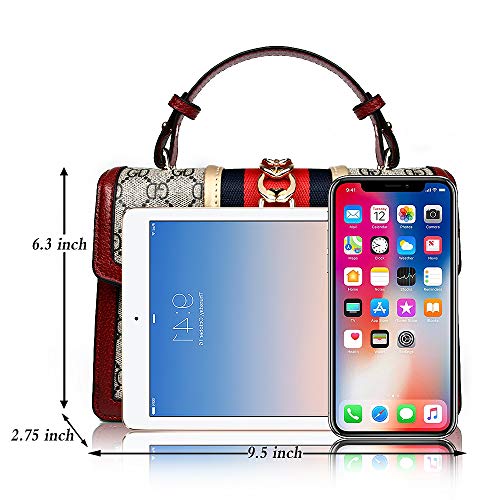 Beatfull Designer Women HandbagS, Retro Shoulder Bag Ladies Bee Bag Top Handle Hanfbag (brown-chain)