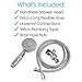 Vive Hand Held Shower Head with Long Hose - Detachable 2 in 1 Universal High Pressure Handheld Adapter - Chrome Finish with Large Waterfall Rainfall (‎Chrome)