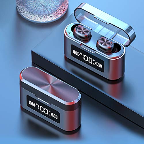 gdfh Bluetooth 5.1 Wireless Earbuds with Wireless Charging Case Waterproof TWS Stereo Headphones in Ear Built in Mic Headset Premium Sound with Deep Bass for Sport