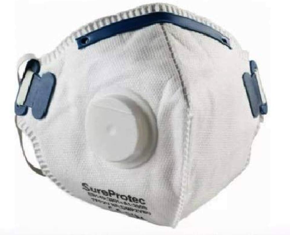 FFP2 VALVED Respirator P2 Masks ULTIMATE PROTECTION Against Bad Air Anti Pollution Valve Hygiene Respirator Moulded Face Mask Particles UK Stock