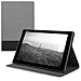 kwmobile Case for Sony Xperia Tablet Z4 - PU Leather and Canvas Protective Cover with Stand Feature - Grey/Black
