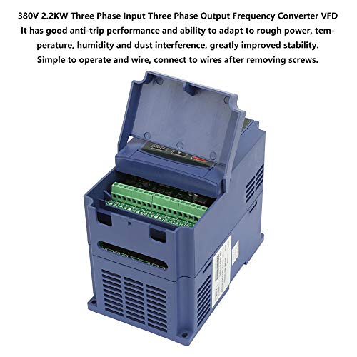 image for Thincol 380V 2.2KW VFD,AC Variable Frequency Drive,Three Phase Input T