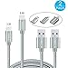USB Type C Cable, 2 Pack (6.6ftx1, 3.3ftx1) Type C Cable with 56k Ohm Pull-up Resistor Fast Charging Nylon Braided Long Cord for LG G6 G5, Galaxy S8/S8 Plus, Macbook 12, Google Pixel XL More,Grey