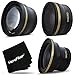 58mm Fisheye Lens for Canon Rebel T8i T7 T7i T6i T6S T6 T5i T5 T4i T3i T2i SL3 SL2 EOS 90D 80D 77D 70D 60D 760D 750D DSLR Camera, includes ultra soft cleaning cloth. Fisheye Lens for Underwater Photos