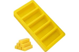 Silicone Beeswax Mold, Makes 5 x 1 OZ Wax Bars with The Word Beeswax Embossed, Reusable Beeswax Bar Mold, Reusable, Easy Rele