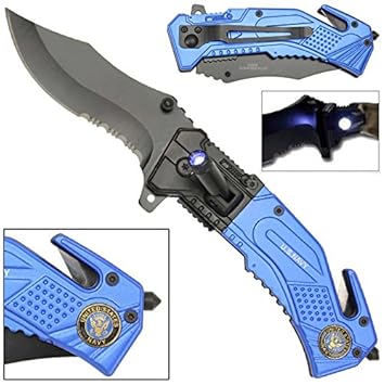 LED Flashlight Tactical Rescue Pocket Knife US Navy - - Amazon.com LED Flashlight Tactical Rescue Pocket Knife US Navy - - Amazon.com
