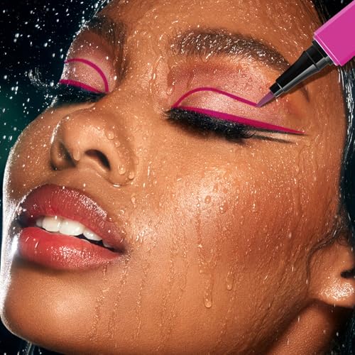 AFGHOUZ COLORFUL LIQUID EYELINER PEN, MATTE EYE LINER MAKEUP PENCIL, INK EYELINER WITH SPONGE TIP, HIGHLY PIGMENTED AND WATERPROOF