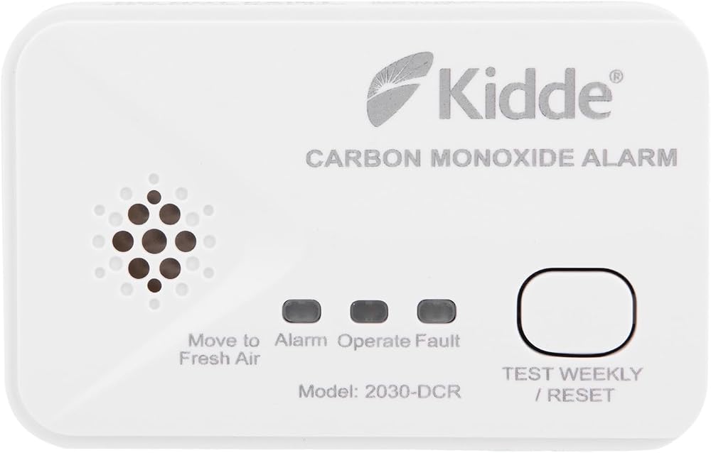 Kidde 2030-DCR Compact 10 Year CO Alarm with AA Batteries England Wales