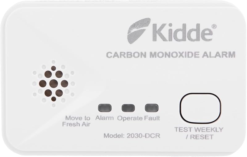 Kidde 2030-DCR Compact 10 Year CO Alarm with AA Batteries England Wales