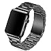 Watch Band , ANGGO Stainless Steel iwatch Strap Replacement Wristwatch Bracelet for Apple Watch Series 3 Series 2 Series 1 All Version (42mm / Black)
