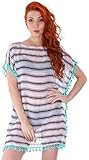 Simplicity Women's Cover-up Oversized Striped Chiffon Tassels Beachwear