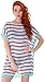 Simplicity Women's Cover-up Oversized Striped Chiffon Tassels Beachwear