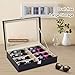 Moldiy Sunglasses Display Box, Black Sunglass Organizer Storage, Eyeglass Display Case with 8 Slots