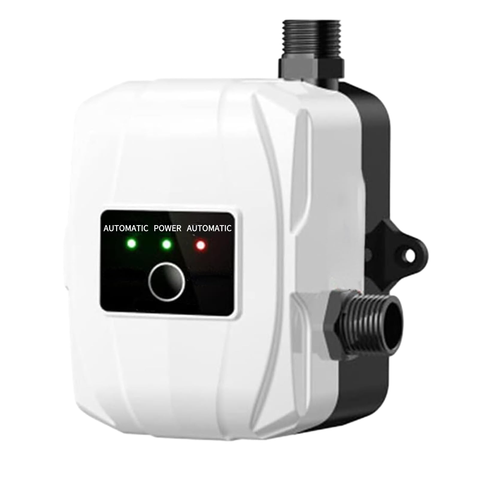 24V Pressure Booster Pump with Installation Accessories,150W Automatic Household Shower Pump Hot Cold Water Pressure Pumps for Toilet Kitchen Sink Water-tap Garden (White)