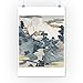 Lantern Press 12x18 Inch Art Print Wall Decor, An Evening View of Fuji, Japanese Wood-Cut