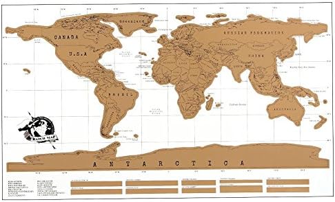 LOA Hot Gift Personalized Scratch Off Map World Map Poster Traveler Vacation Log