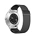 Shangpule Replacement Bands for Withings Nokia Steel HR Tracker, Stainless Steel Metal Bracelet Strap for Withings Nokia Steel HR 40mm/36mm (Milanese Black, 36mm)