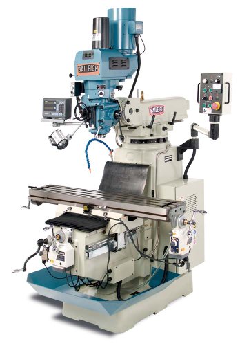 Baileigh VM-1054-3 Vertical Milling Machine, 3-Phase 220V, 3hp Motor, 80-3800 rpm Spindle Speed