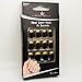 False Nails Bling Art French Fake Dipped in Gold Squoval 24 Acrylic Medium Tips